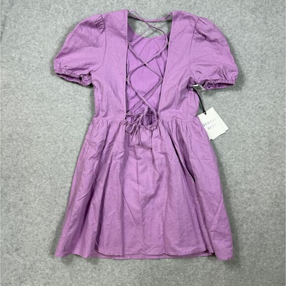 Sunday Best Womens Size 2XS Saida Mini Dress Linen Organic Cotton NWT - Picture 2 of 10